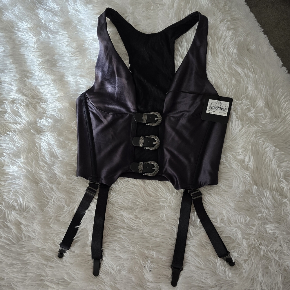 Black Strappy Corset Top